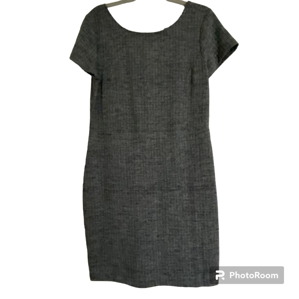 Banana Republic Dress Career Work Dress Short Sleeve, Gray/Black